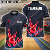 BlueJose Bowling And Pins Dotted Royal Crown Customized Name 3D Shirt ( 6 Colors)