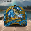 BlueJose Fishing Explosive Water Splash Personalized Name Classic 3D Cap (13 Breeds)