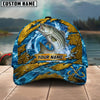 BlueJose Fishing Explosive Water Splash Personalized Name Classic 3D Cap (13 Breeds)