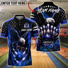 BlueJose Bowling American Eagle 250th Anniversary Bowling Ball And Pins Design Customized Name, Team Name 3D Shirt (4 Colors)