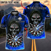 BlueJose Darts Flaming Inferno Skull Dartboard Design Personalized Name, Team Name Unisex Shirt (4 Colors) (Copy)