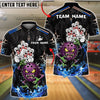 BlueJose Bowling Monster Pin Attack Dark Horror Customized Name, Team Name 3D Shirt (6 Colors)