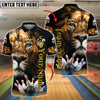 BlueJose Bowling And Pins God Jesus Lion Customized Name, Team Name 3D Shirt