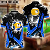 BlueJose Billiards Ball 9 Wall Break Personalized Name & Team Name Shirt (4 Colors)