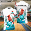 BlueJose Bowling And Pins Cardinal Customized Name, Team Name 3D Shirt (4 Colors)