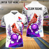 BlueJose Bowling And Pins Cardinal Customized Name, Team Name 3D Shirt (4 Colors)