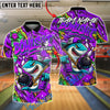 BlueJose Bowling And Pins Urban Graffiti Cool Shark Customized Name, Team Name 3D Shirt (4 Colors)