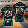 BlueJose Bowling And Pins Crazy Smoking Bowling Bomb Design Customized Name, Team Name 3D Shirt (4 Colors)