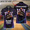 BlueJose Bowling And Pins Crazy Smoking Bowling Bomb Design Customized Name, Team Name 3D Shirt (4 Colors)