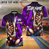 BlueJose Bowling And Pins Scary Fierce Shark Attack Customized Name, Team Name 3D Shirt (4 Colors)
