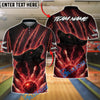 BlueJose Bowling And Pins Lightning Wolf Strike Customized Name, Team Name 3D Shirt (4 Colors)