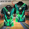 BlueJose Bowling And Pins American Bald Eagle Customized Name, Team Name 3D Shirt (4 Colors)