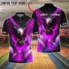 BlueJose Bowling And Pins American Bald Eagle Customized Name, Team Name 3D Shirt (4 Colors)