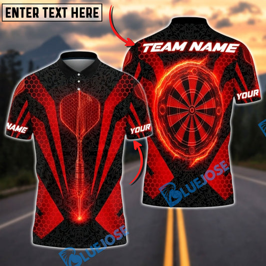 BlueJose Darts Neon Energy Personalized Name, Team Name Unisex Shirt (4 Colors)