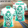 BlueJose Bowling And Pins Lion King Glass Customized Name, Team Name 3D Shirt (4 Colors)
