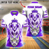 BlueJose Bowling And Pins Lion King Glass Customized Name, Team Name 3D Shirt (4 Colors)