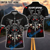 BlueJose Darts Skull Samurai Personalized Name, Team Name Shirt (4 Colors)