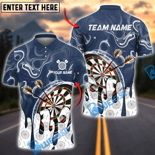 BlueJose Darts Wave Pattern Personalized Name, Team Name Shirt (4 Colors)