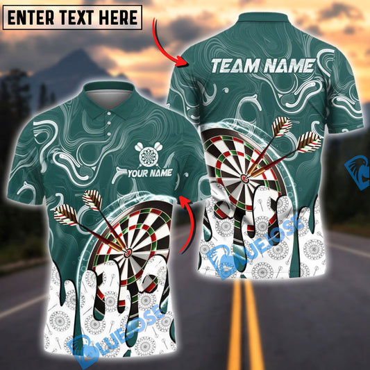 BlueJose Darts Wave Pattern Personalized Name, Team Name Shirt (4 Colors)
