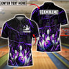 BlueJose Bowling And Pins Inferno Strike Customized Name, Team Name 3D Shirt (4 Colors)
