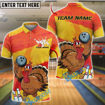BlueJose Bowling Turkey Strike Personalized Name, Team Name 3D Shirt