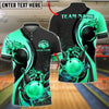 BlueJose Bowling And Pins Black Gold Water Strike Design Customized Name, Team Name 3D Shirt (6 Colors)