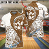 BlueJose Bowling And Pins Lion King Tribal Customized Name, Team Name 3D Shirt (4 Colors)