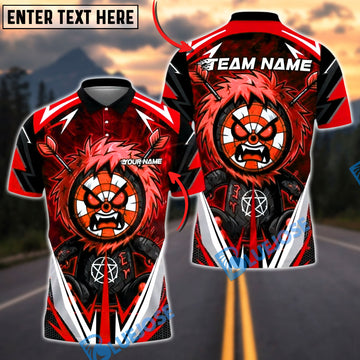 BlueJose Darts Monster Paint Lightning Personalized Name, Team Name Unisex Shirt (4 Colors)