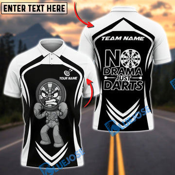 BlueJose Darts No Drama Design Personalized Name Shirt