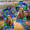 BlueJose Bowling And Pins Graffiti Beer Bulldog I Bowled Customized Name, Team Name 3D Shirt (4 Colors)