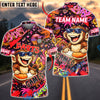 BlueJose Darts Graffiti Cool Monkey Game Character Multicolor Options Personalized Name Shirt (4 Colors)