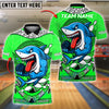 BlueJose Bowling Fierce Shark Customized Name, Team Name 3D Shirt (4 Colors)