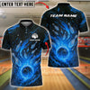 BlueJose Bowling And Pins Firestorm Strike Customized Name, Team Name 3D Shirt (4 Colors)