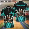 BlueJose Bowling And Pins Cowboy Gangster Customized Name, Team Name 3D Shirt (4 Colors)