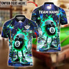 BlueJose Billiards 8 Ball Cosmic Personalized Name, Team Name Unisex Shirt (4 Colors)