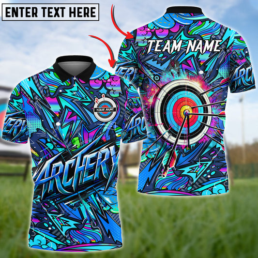BlueJoses Archery Graffiti Customized Name 3D Shirt (4 Colors)