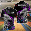 BlueJose Bowling And Pins Majestic Eagle Customized Name, Team Name 3D Shirt (4 Colors)