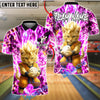BlueJose Bowling And Pins Galaxy Power Cat Customized Name, Team Name 3D Shirt (4 Colors)