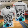 BlueJose Bowling And Pins Wolf Strike Customized Name, Team Name 3D Shirt (4 Colors)