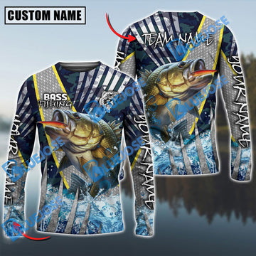 Bluejose Bass Fishing Cod Water Custom Name & Team Name 3D Shirts