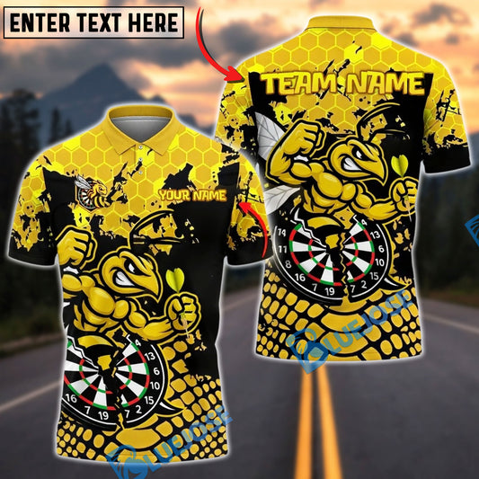 BlueJose Darts Golden Hornet Cartoon Personalized Name Shirt