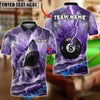 BlueJose Billiards 8 Ball Shark and Lightning Personalized Name, Team Name Unisex Shirt (4 Colors)