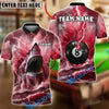 BlueJose Billiards 8 Ball Shark and Lightning Personalized Name, Team Name Unisex Shirt (4 Colors)