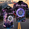 BlueJose Darts Mystic Fortune Teller Crystal Ball Dartboard Art Personalized Name, Team Name Unisex Shirt (4 Colors)