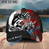 BlueJose Fishing Ocean Predator Splash Red Black Honeycomb Design Personalized Cap (13 Breeds)
