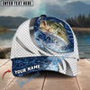 BlueJose Fishing Silver Scale Pattern Realistic Jumping Fish Water Splash Personalized Cap (13 Breeds)