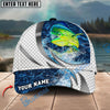 BlueJose Fishing Silver Scale Pattern Realistic Jumping Fish Water Splash Personalized Cap (13 Breeds)