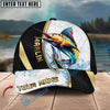 BlueJose Fishing Gold Black Dynamic Jump Personalized Cap (13 Breeds)