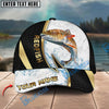 BlueJose Fishing Gold Black Dynamic Jump Personalized Cap (13 Breeds)