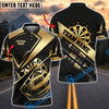 BlueJose Darts Gold Modern Dartboard Pro Style Personalized Name, Team Name Unisex Shirt (6 Colors)